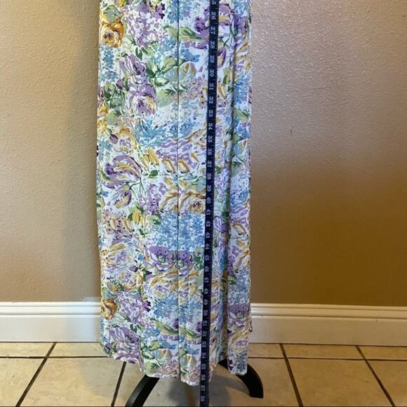 Lulus Feels Magical Ivory Floral Print Short Sleeve Wrap Maxi Dress - Picture 8 of 12